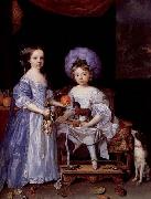 John Michael Wright, Painting by John Michael Wright of Catherine Cecil and James Cecil,